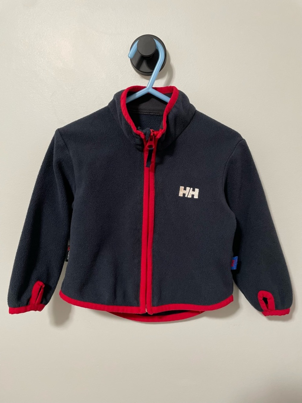 Helly Hansen Kids Daybreaker Fleece Jacket - Navy/Red - Size 86 / 1Yr